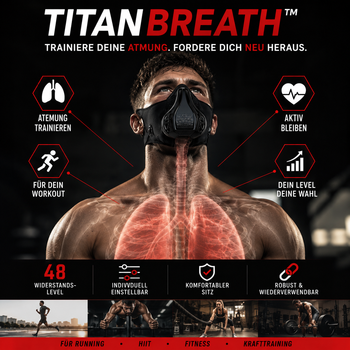 TitanBreath™ Trainingsmaske