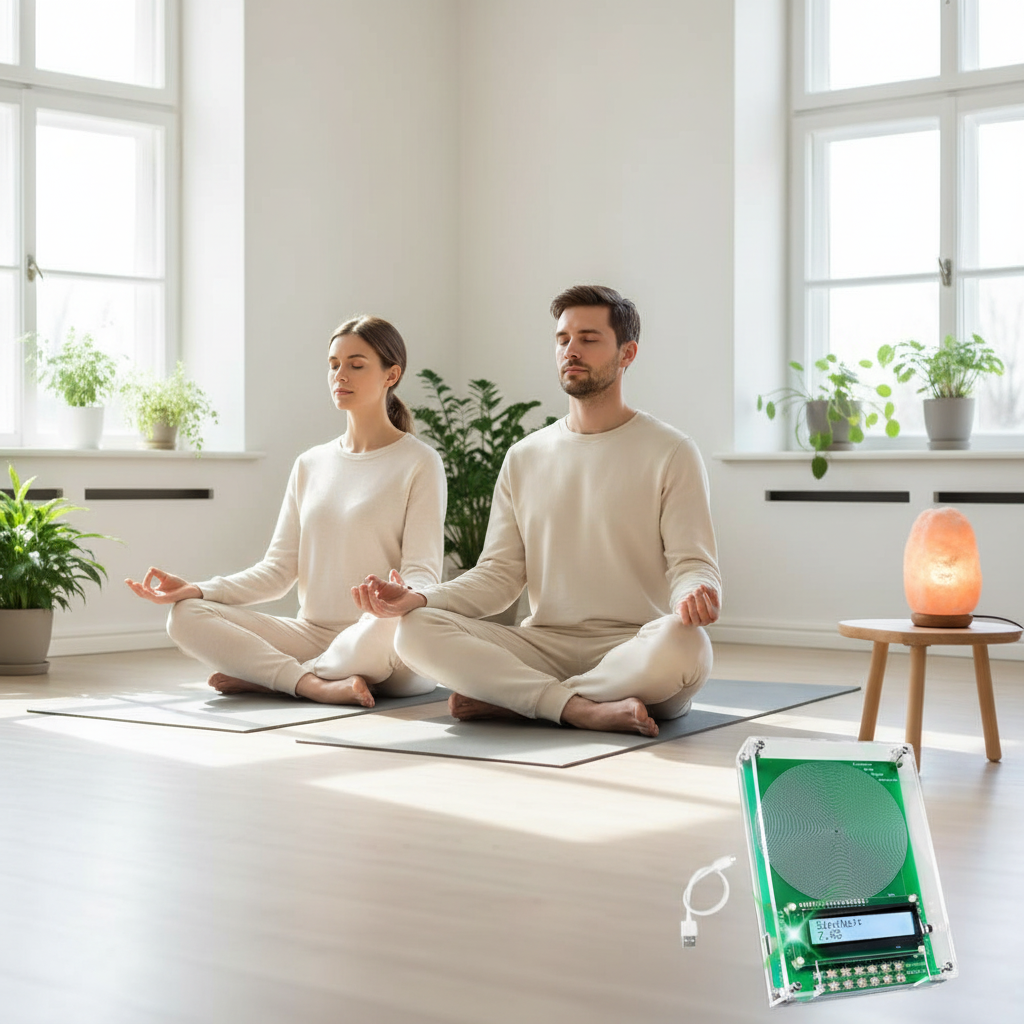 Mann und Frau meditieren zusammen