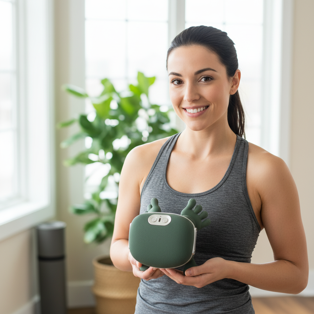 Testimonial - Sportlerin mit Gerät